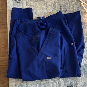 Figs Blue Scrub Set